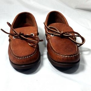 LL BEAN Vintage Boat Deck moccasin Shoes Goodyear